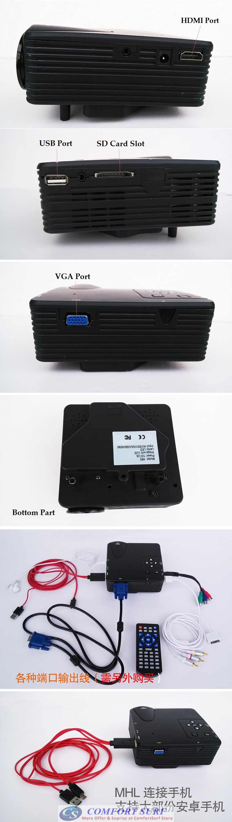 100% Original LED LAPTOP UNIC Latest 2014 Generation H100 LED WITH TV BUILT-IN Projector!